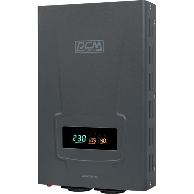 Стабилизатор напряжения POWERCOM 1600Вт 2000ВА графитовый WM-2000VA