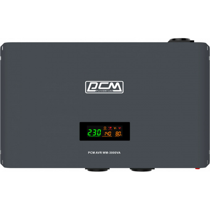 Стабилизатор напряжения POWERCOM 1800Вт 3000ВА графитовый WM-3000VA