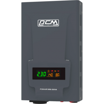 Стабилизатор напряжения POWERCOM WM-500VA 400Вт 500ВА графитовый