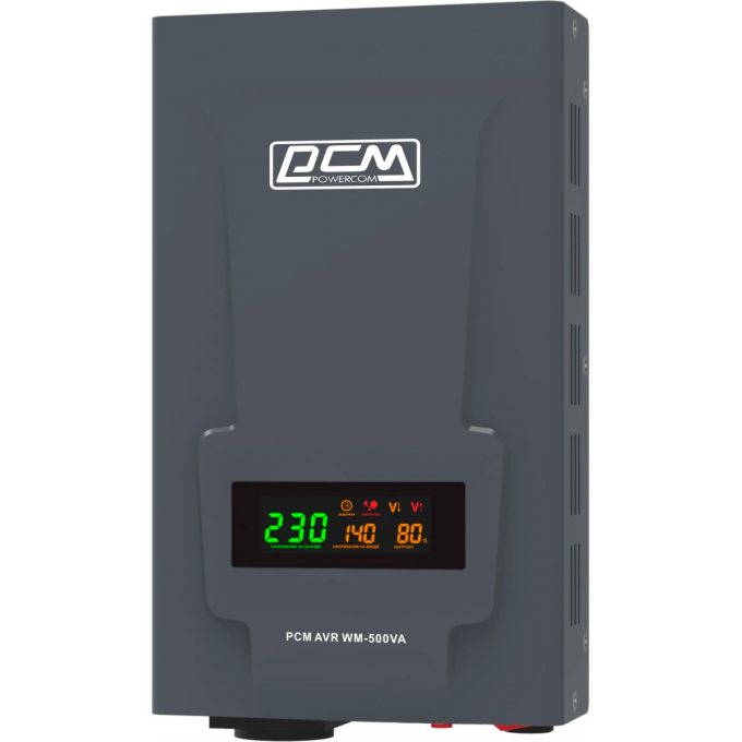Стабилизатор напряжения POWERCOM 400Вт 500ВА графитовый WM-500VA